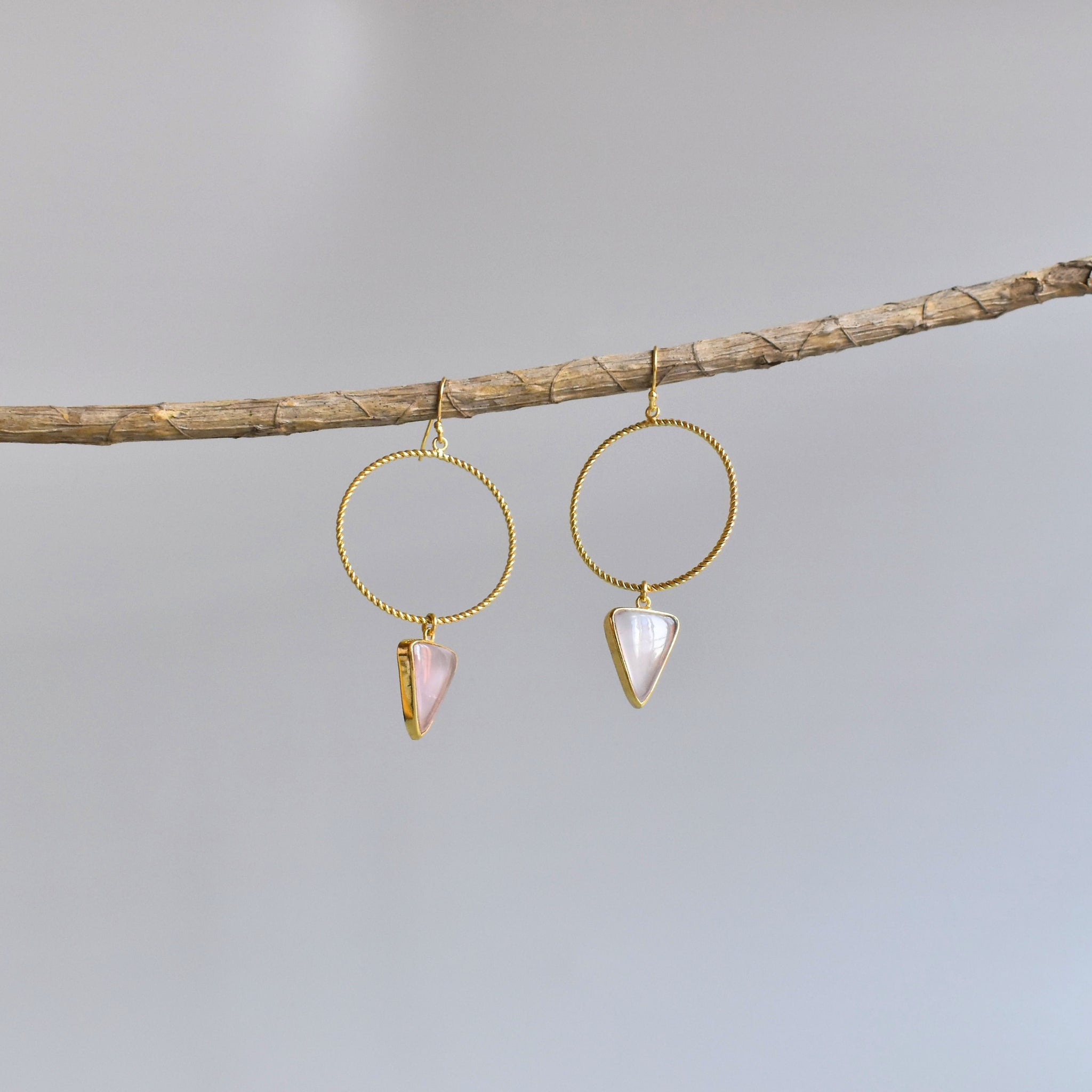Nexus - Rose Quartz Earrings
