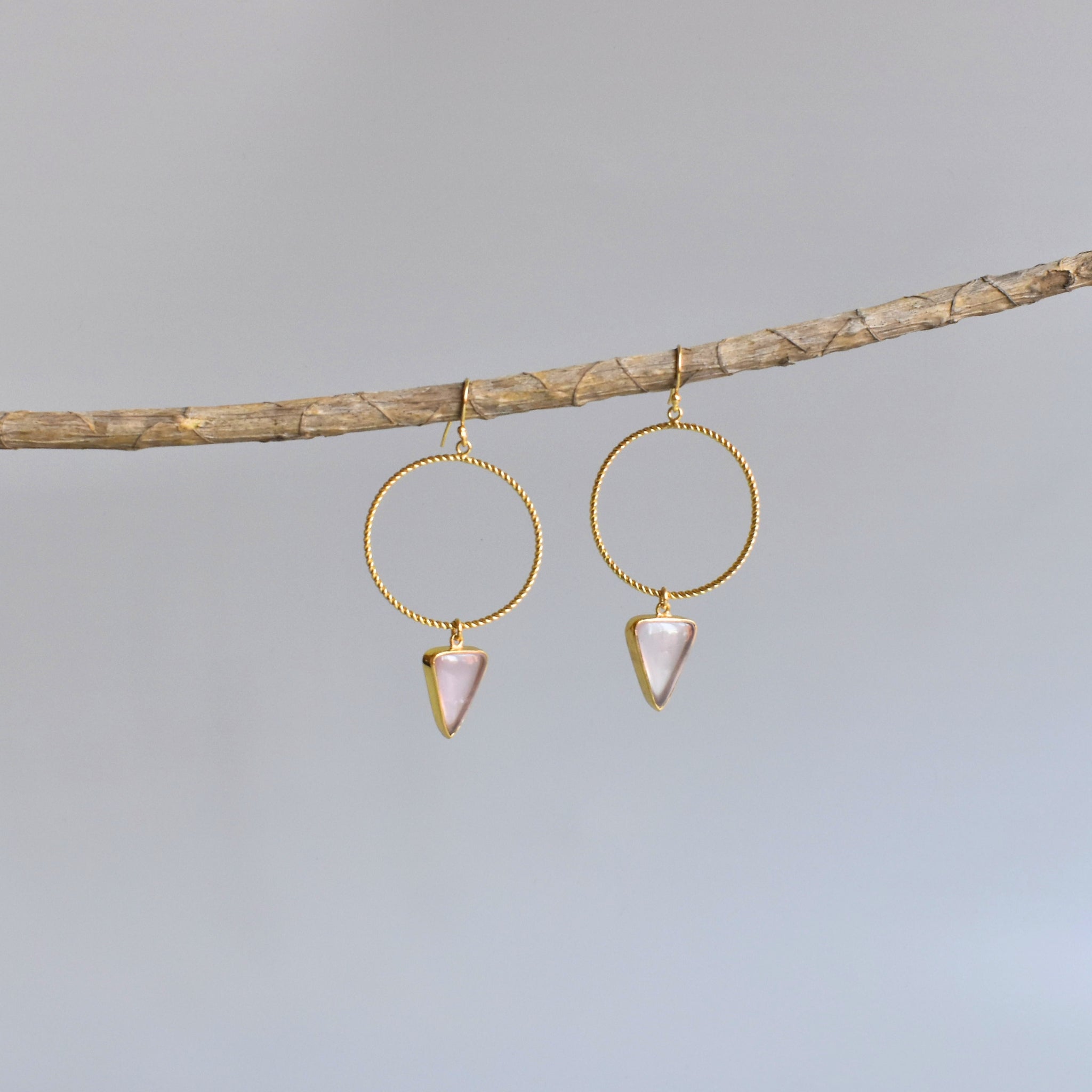 Nexus - Rose Quartz Earrings