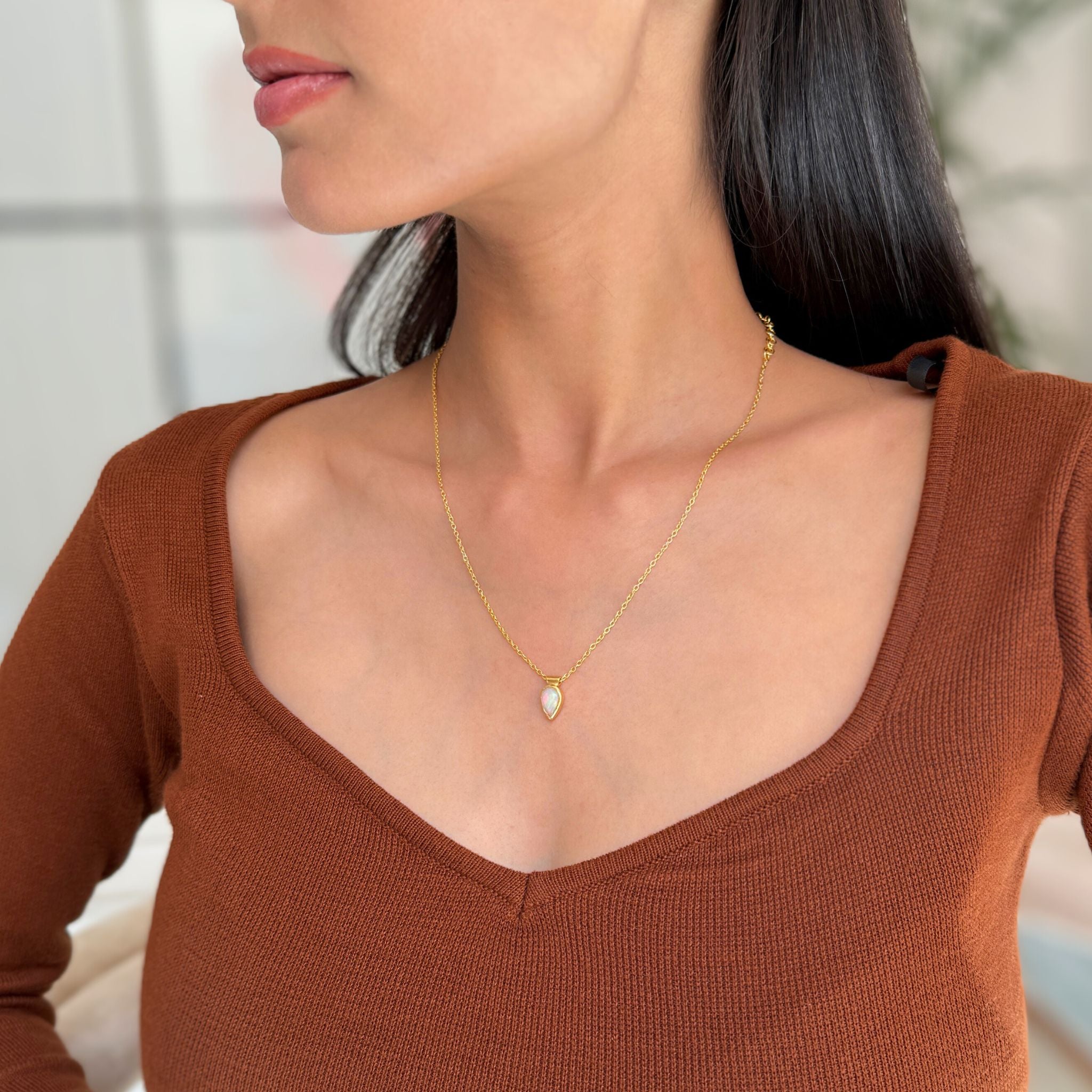 Dew Drop - Opal Necklace
