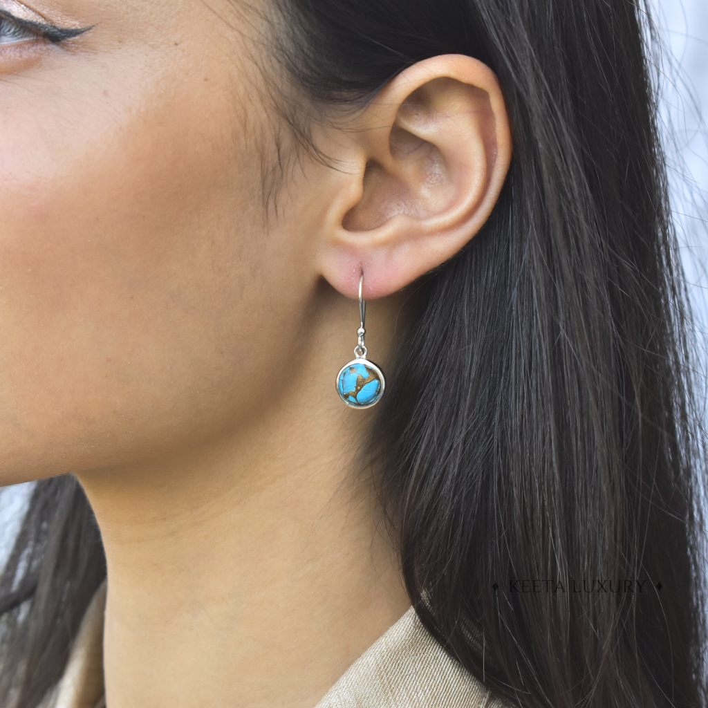 Angelic - Copper Turquoise Earrings -