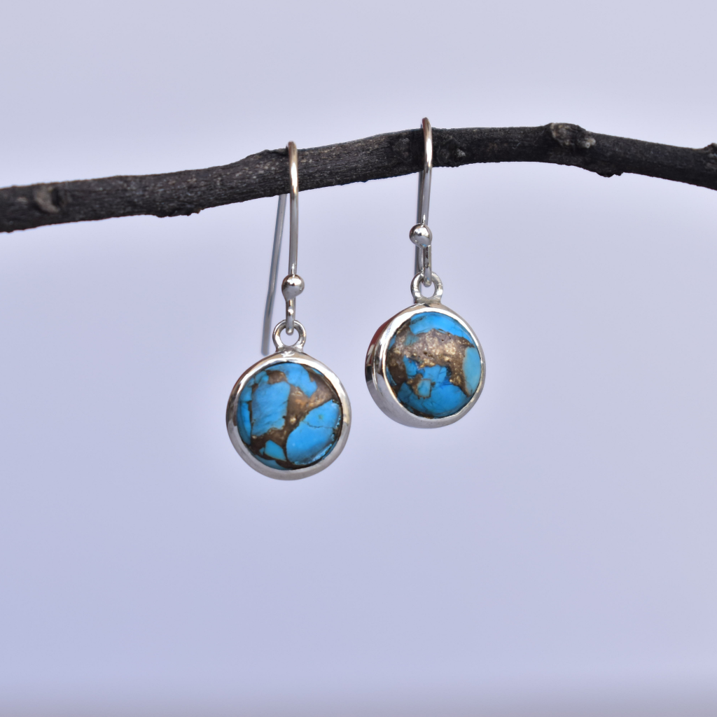 Angelic - Copper Turquoise Earrings -
