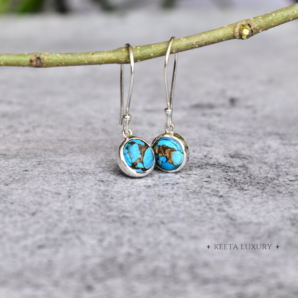 Angelic - Copper Turquoise Earrings -