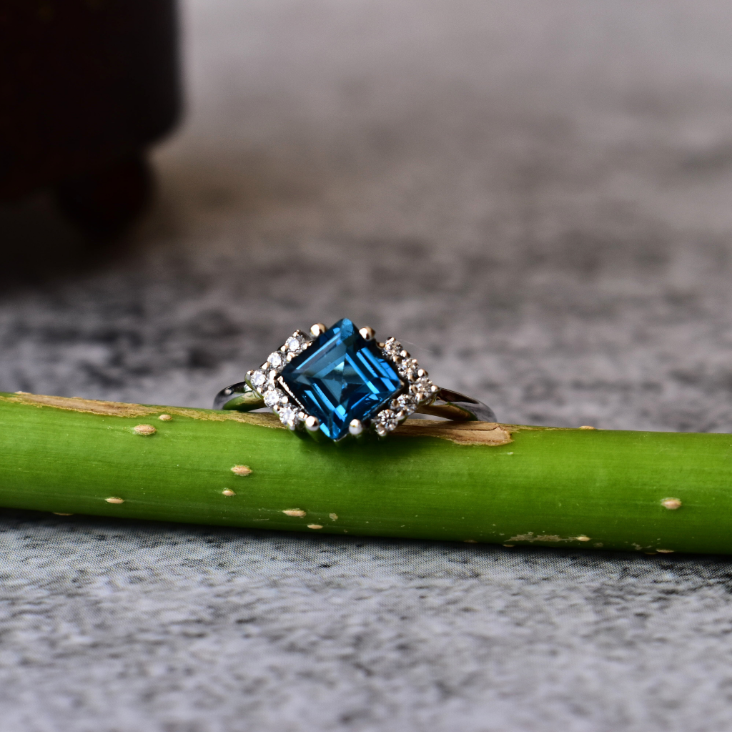 Azure Delight Blue Topaz Ring - Main Image