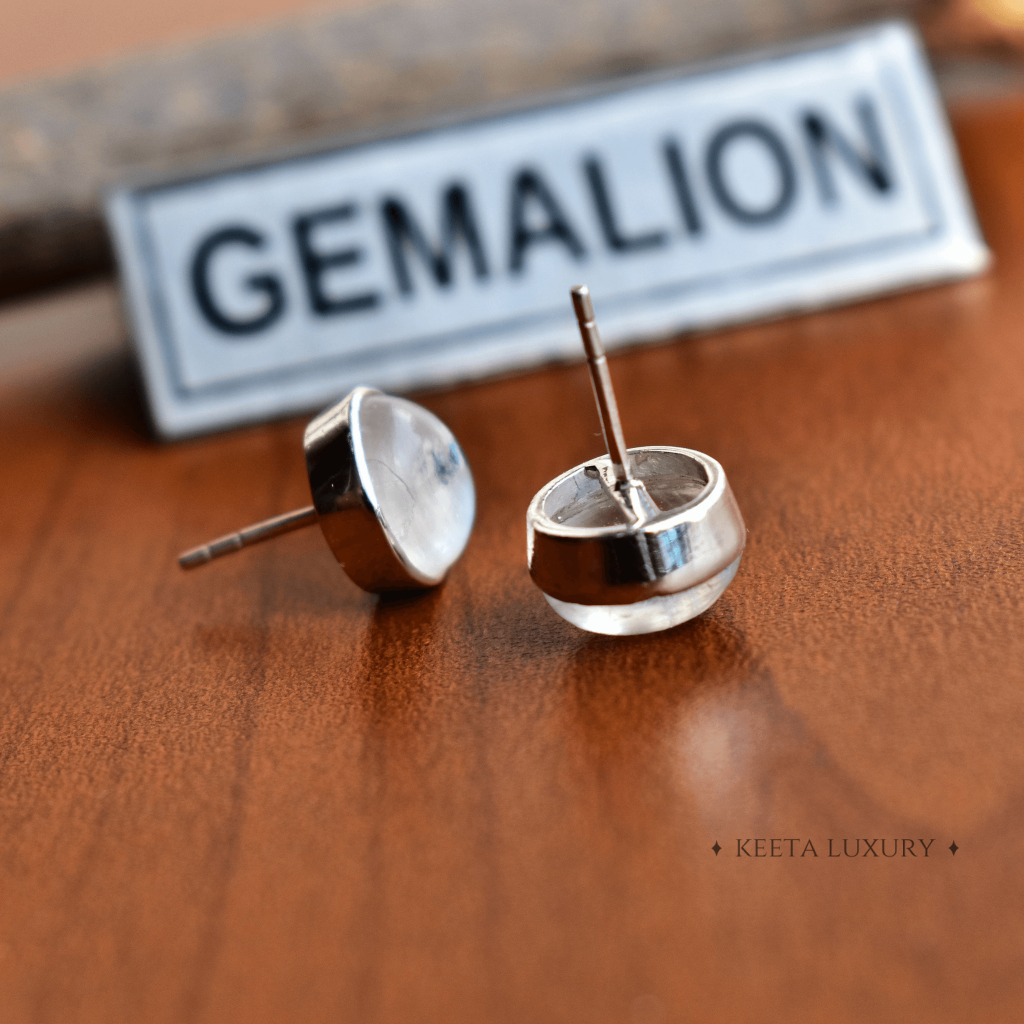 Basic - Moonstone Studs -