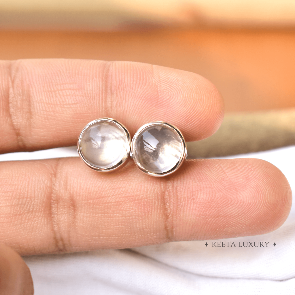 Basic - Rose Quartz Studs -