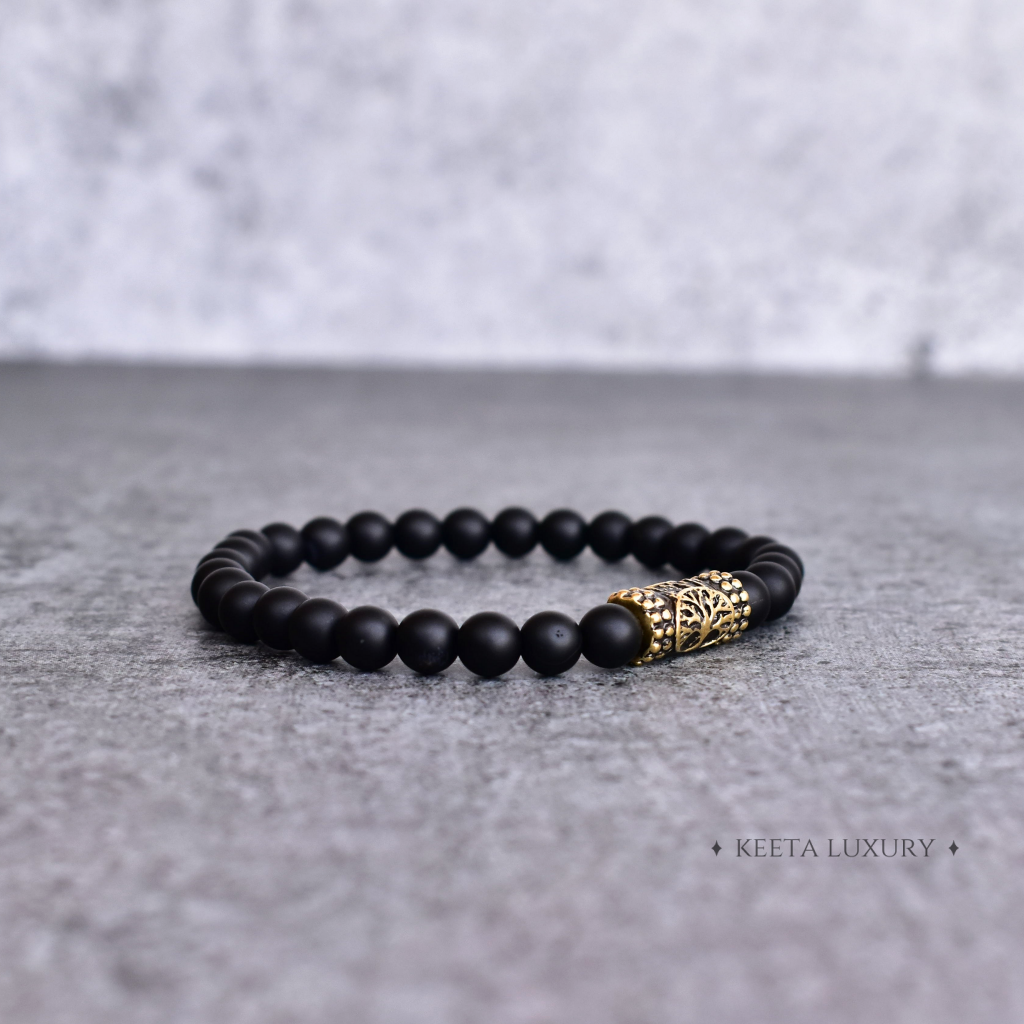 Black Zephyr - Matte Finish Onyx Bracelet -