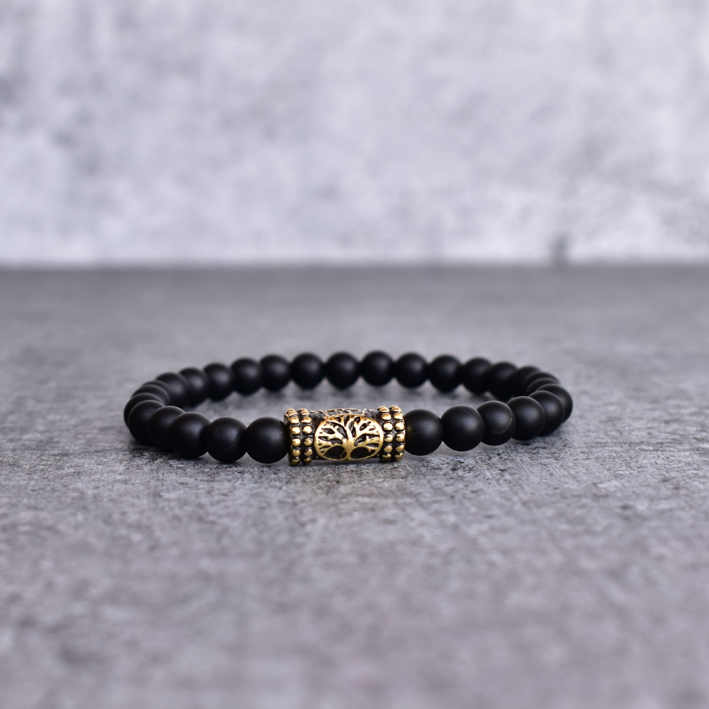 Black Zephyr - Matte Finish Onyx Bracelet -
