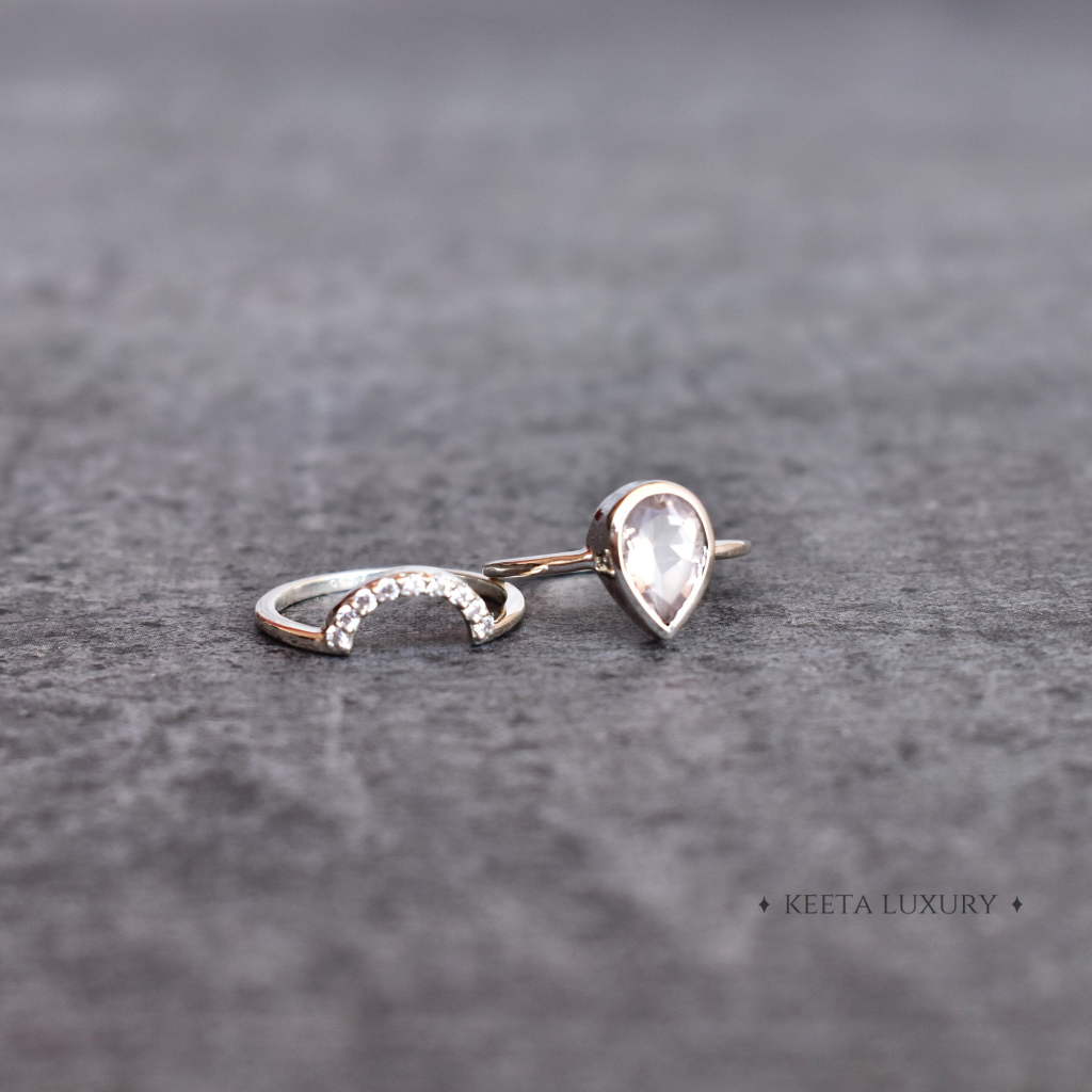 Blossom - Rose Quartz Ring set -