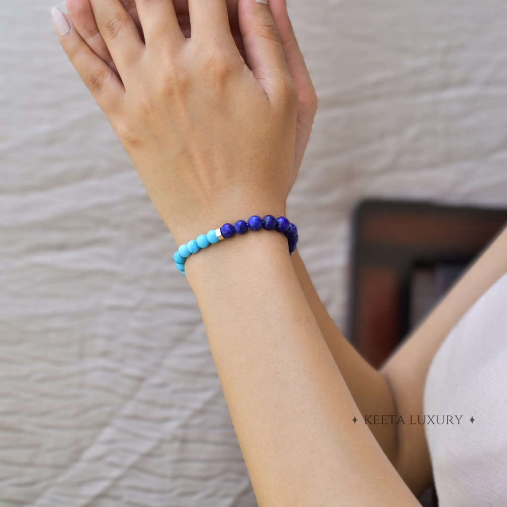 Blue Horizon- Lapis and Turquoise Bracelets -