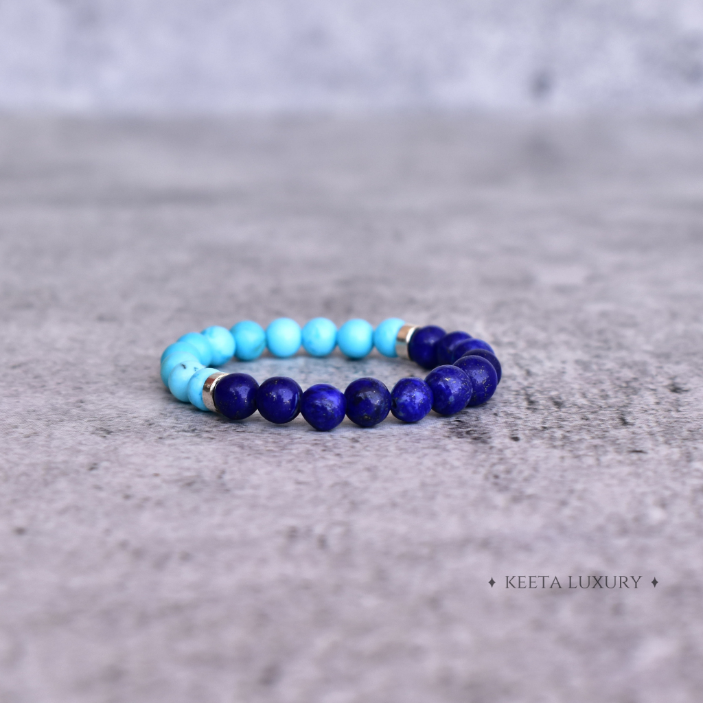 Blue Horizon- Lapis and Turquoise Bracelets -