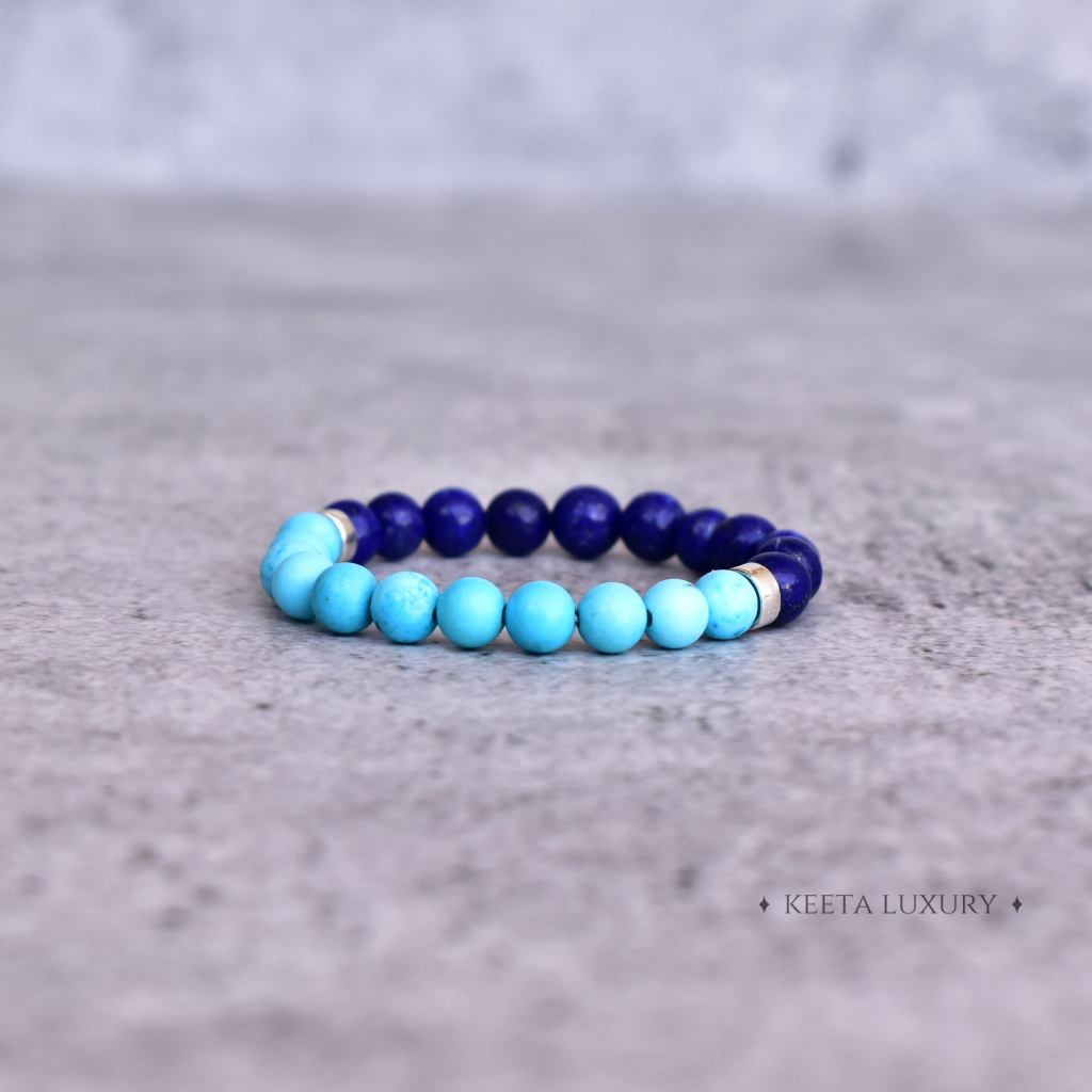 Blue Horizon- Lapis and Turquoise Bracelets -