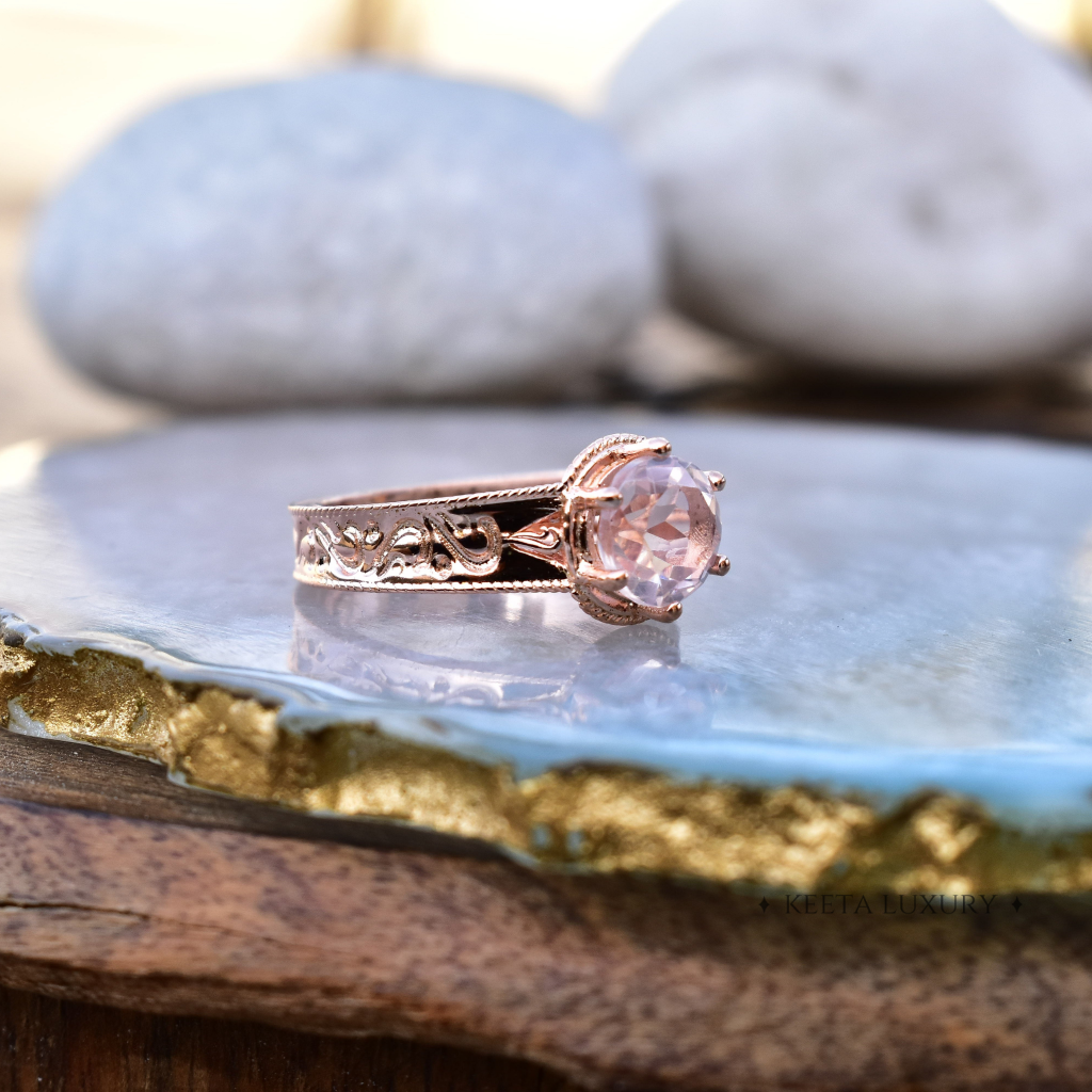 Blushing Beauty - Rose Quartz Ring -