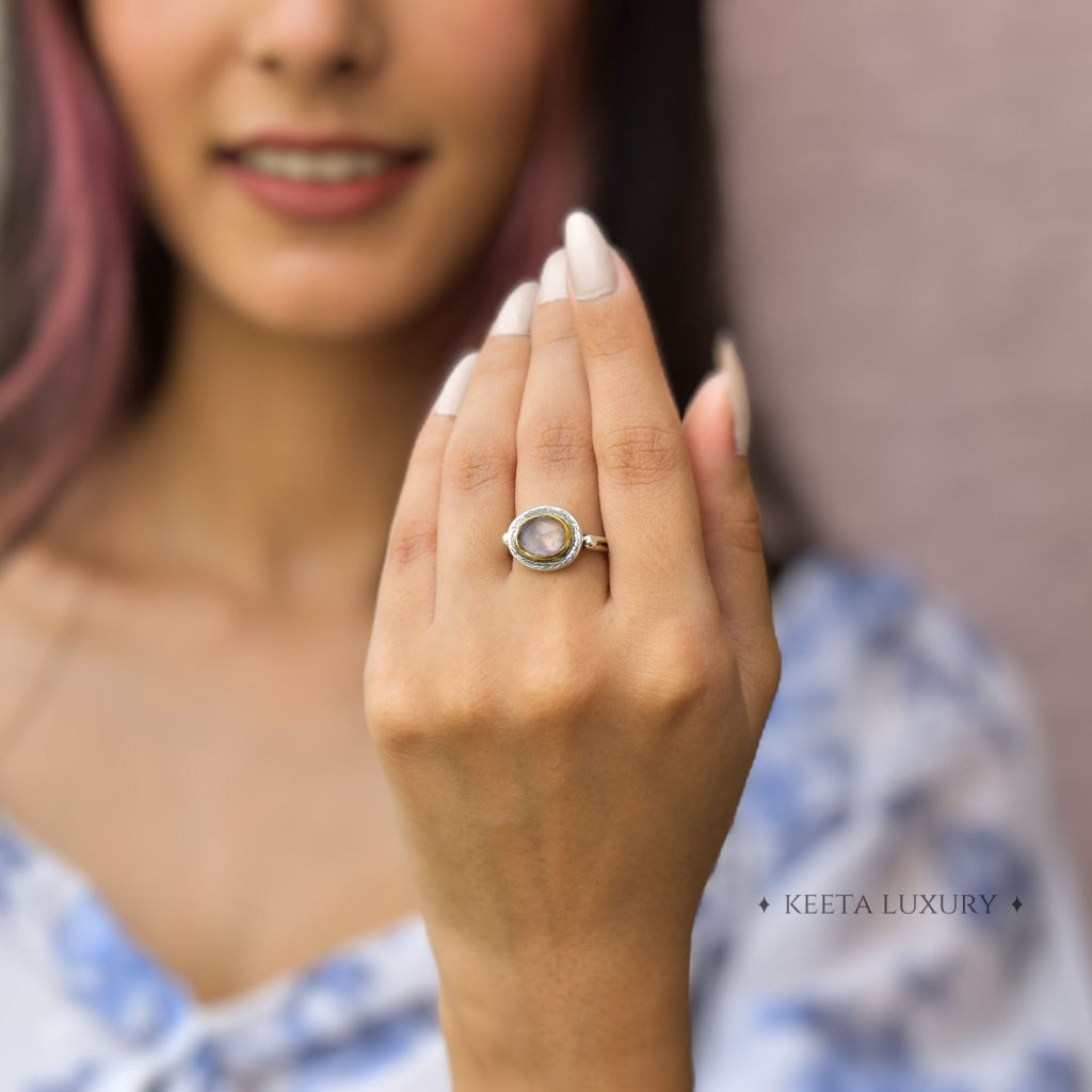 Bohemian Blossom - Rose Quartz Ring -