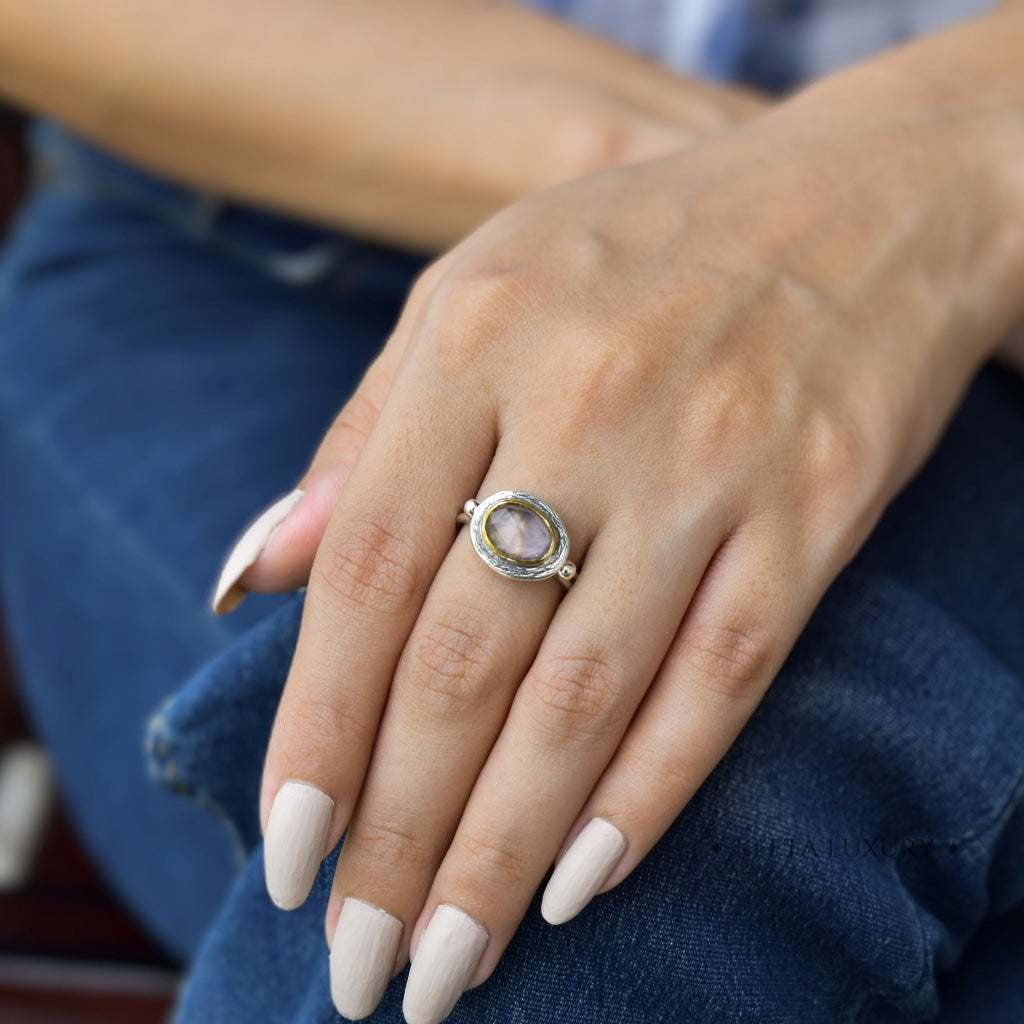 Bohemian Blossom - Rose Quartz Ring -