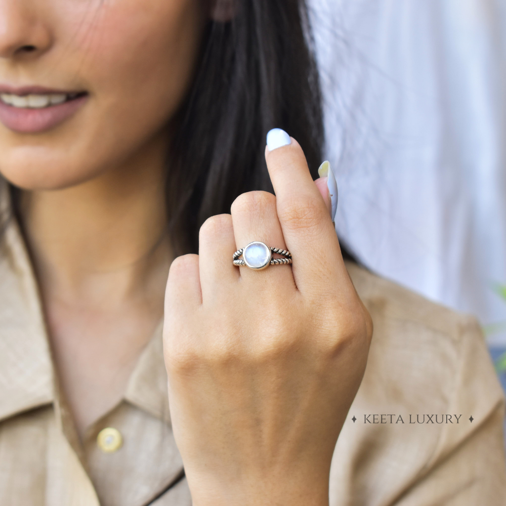 Bohemian Dance - Moonstone Ring -