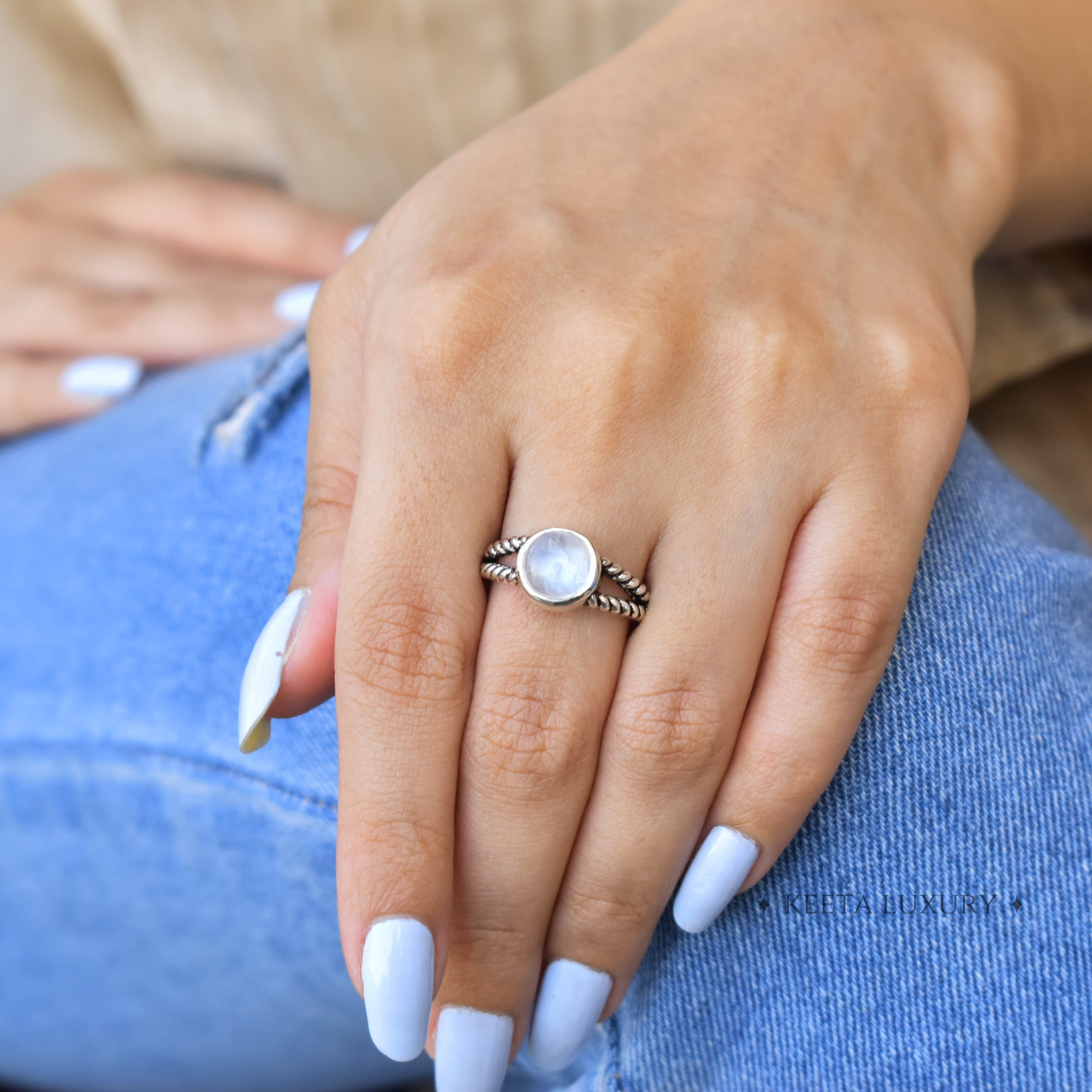 Bohemian Dance - Moonstone Ring -