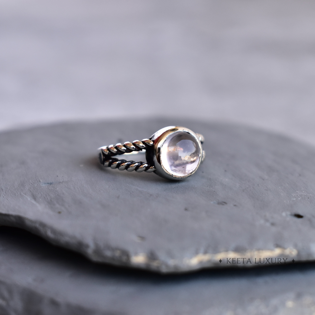 Bohemian Dance - Rose Quartz Ring -