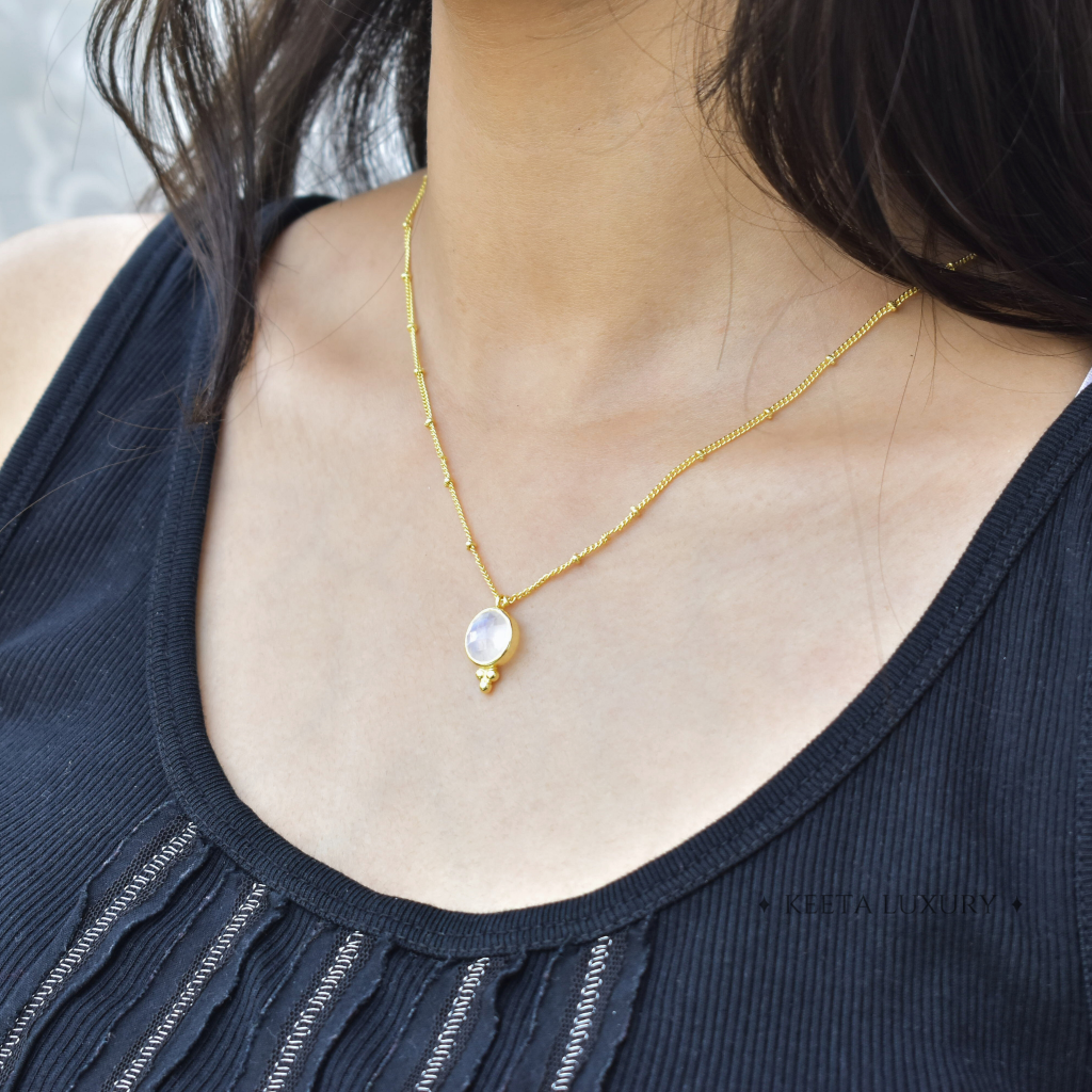 Bohemian-inspired - Moonstone Necklace -