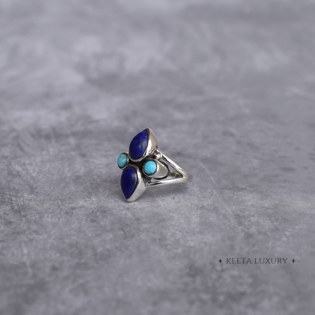 Boho Blend - Lapis & Turquoise Ring -