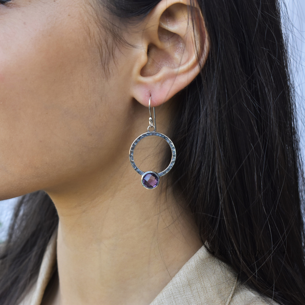 Boho Chic Flair - Amethyst Earrings -