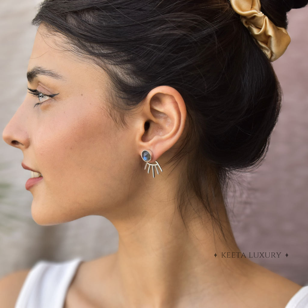 Boho Elegance - Labradorite Stud -