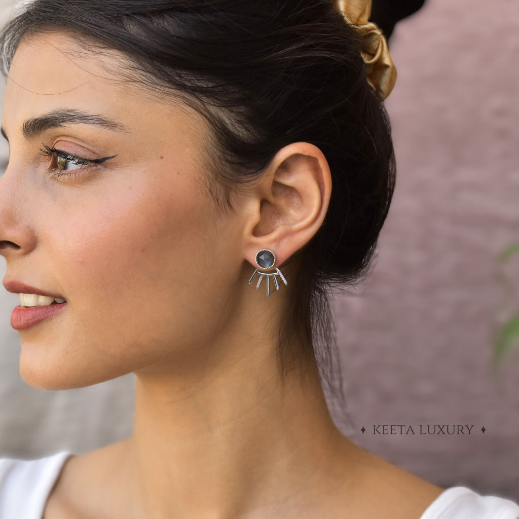 Boho Elegance - Labradorite Stud -