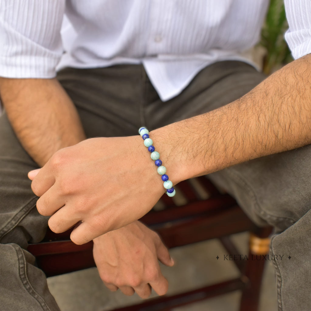 Brave Band - Lapis Lazuli and Amazonite Bracelet -