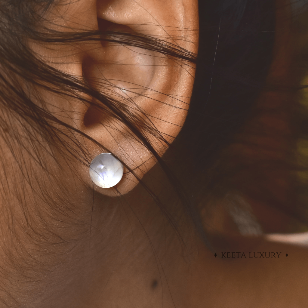 Button Pop - Moonstone Studs -