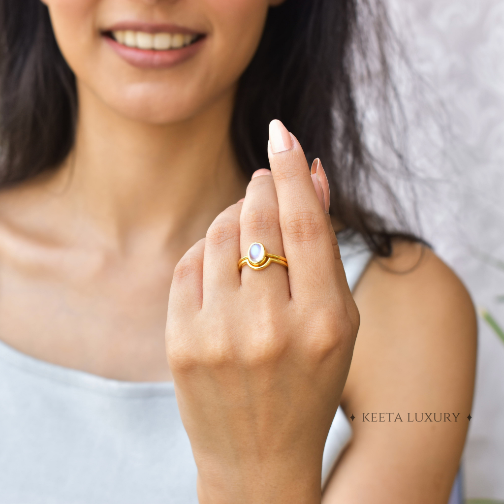 Celestial Duo - Moonstone Stack Set -