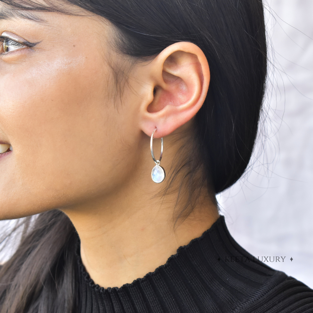 Celestial - Moonstone Earrings -