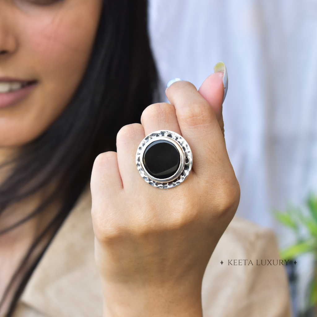 Coin Treasury - Black Onyx Ring -