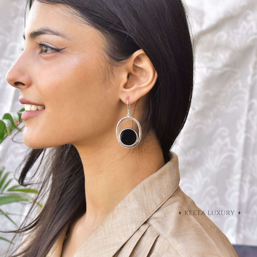 Coin Treasury - Onyx Earrings -