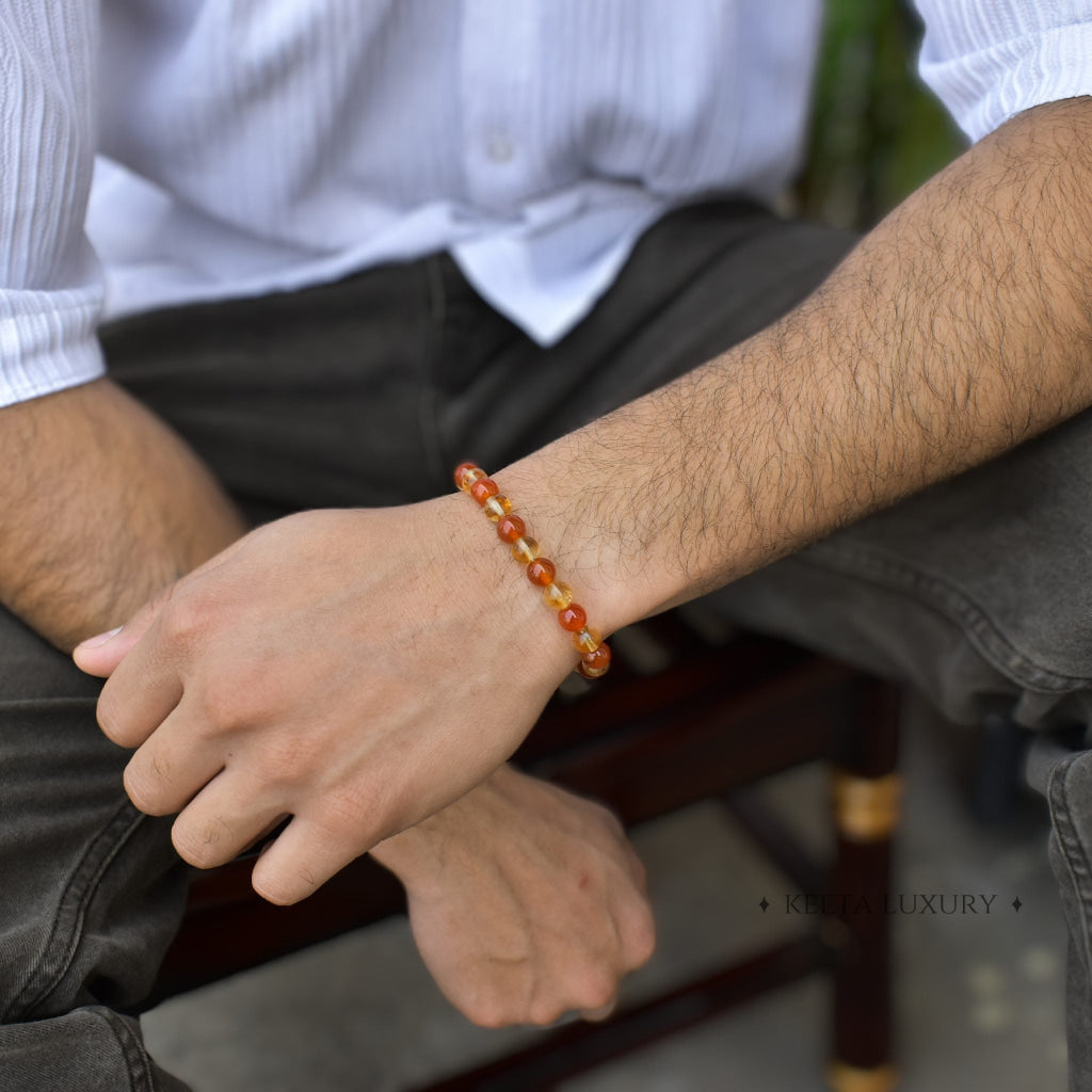 Creativity Spark - Carnelian and citrine bracelet -