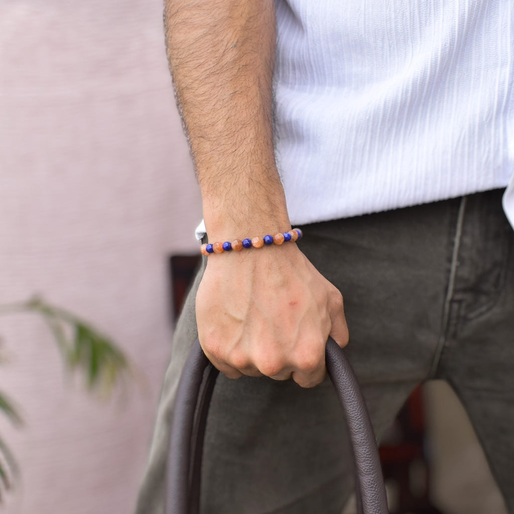 Creativity - Sunstone & Lapis Lazuli Bracelet -