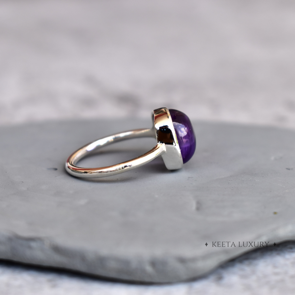 Cushion Conquer - Amethyst Ring -