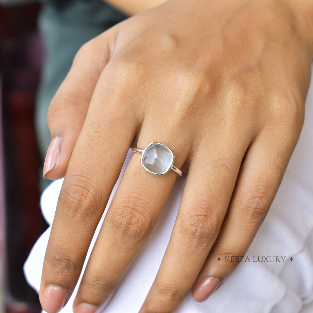 Cushion Conquer - Aquamarine Ring -