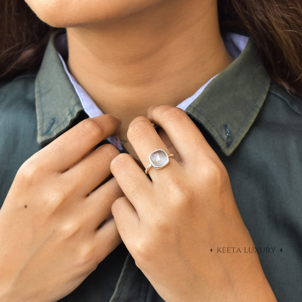 Cushion Conquer - Aquamarine Ring -