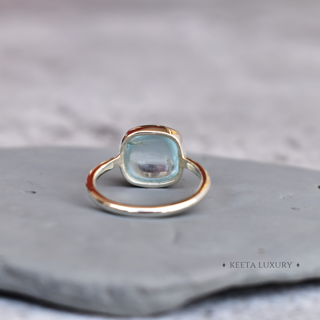 Cushion Conquer - Aquamarine Ring -