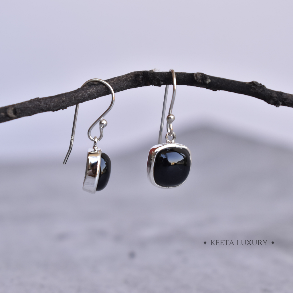 Cushion Conquer - Black Onyx Earrings -