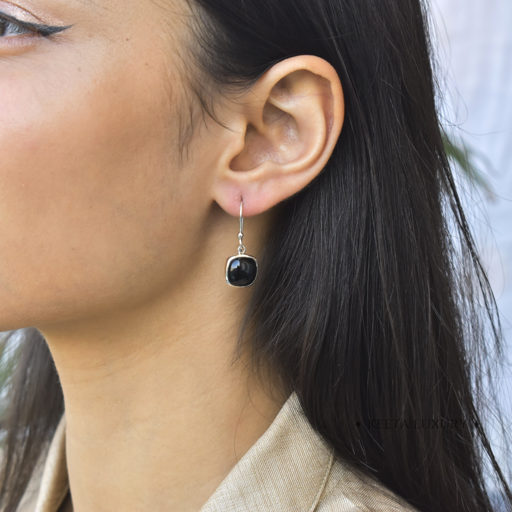 Cushion Conquer - Black Onyx Earrings -