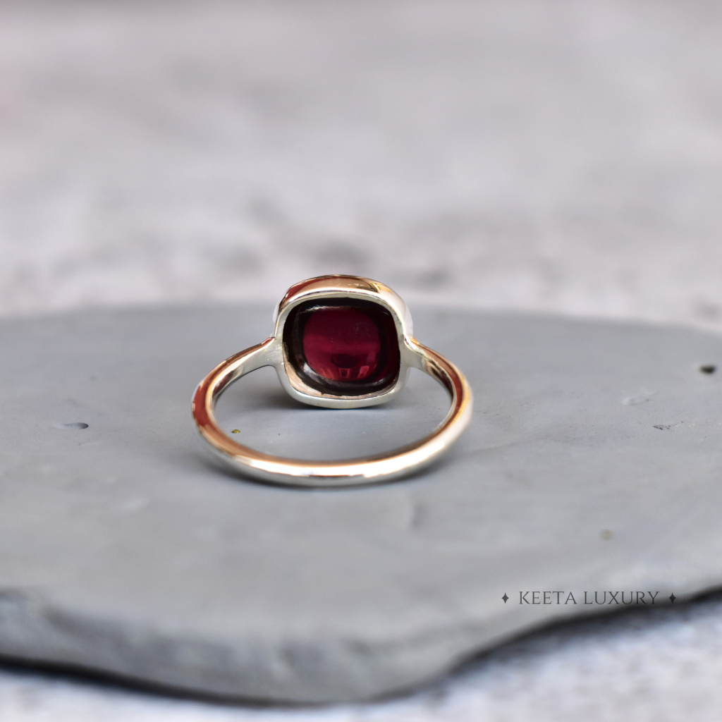 Cushion Conquer - Garnet Ring -