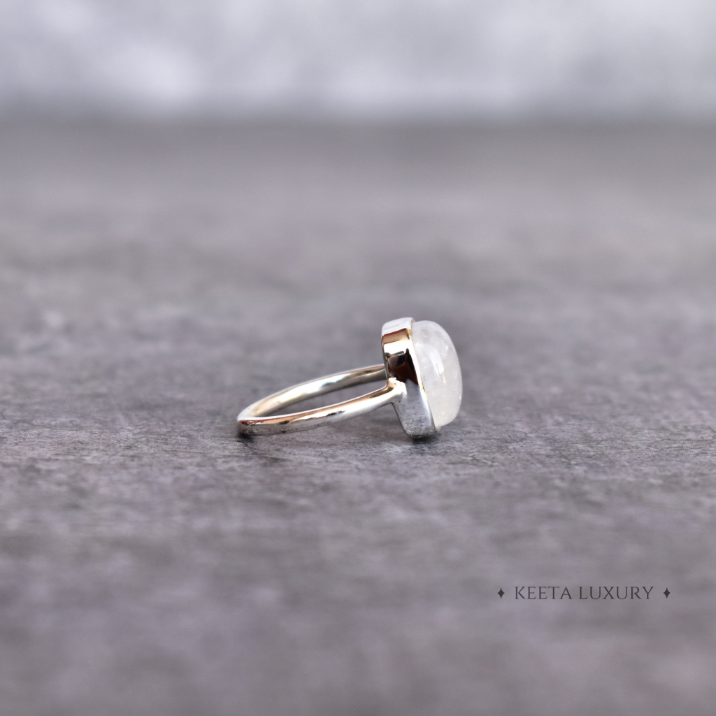 Cushion Conquer - Moonstone Ring -