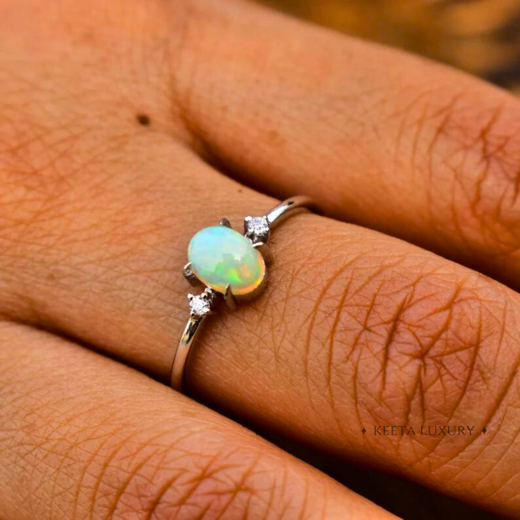 Delicate Gleam - Opal Ring -