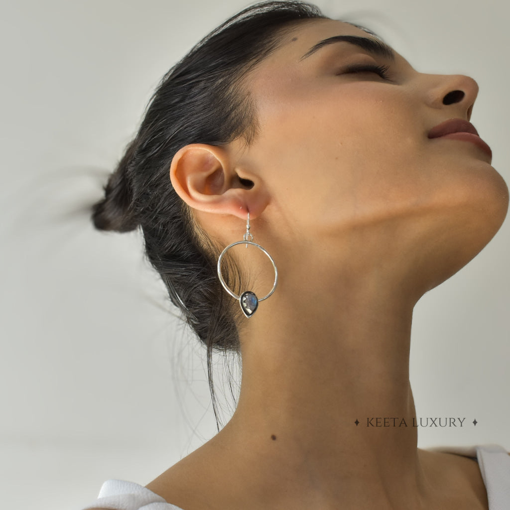 Dewdrop Orb - Moonstone Earrings Earrings