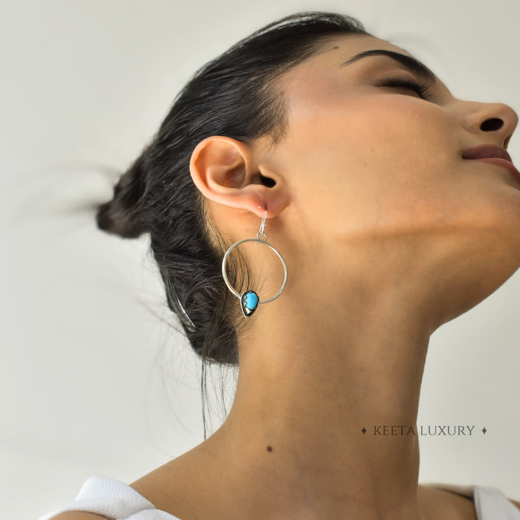Dewdrop Orb - Turquoise Earrings Earrings