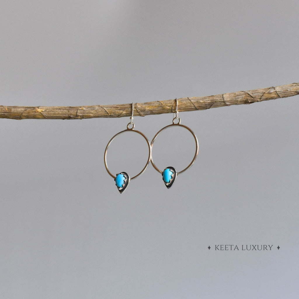 Dewdrop Orb - Turquoise Earrings Earrings