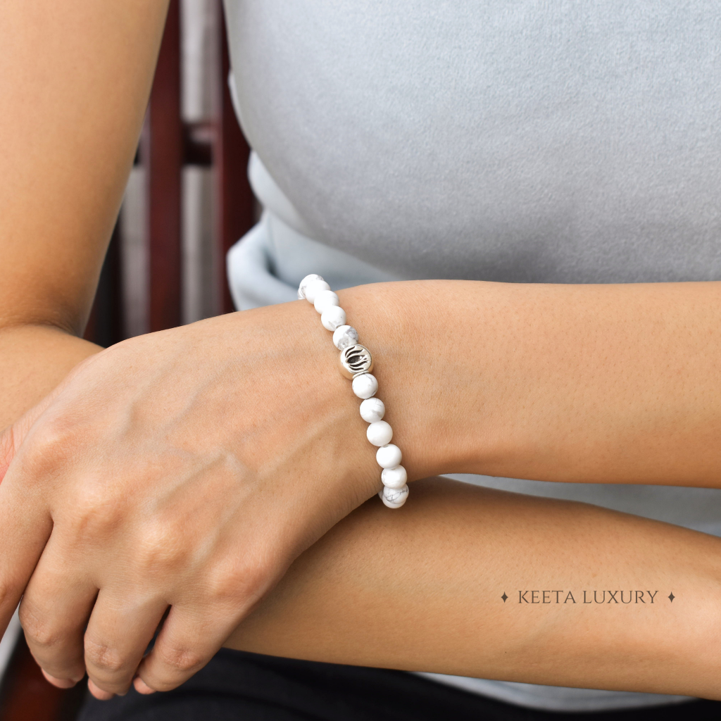 Divine Lotus - Howlite Bracelets -