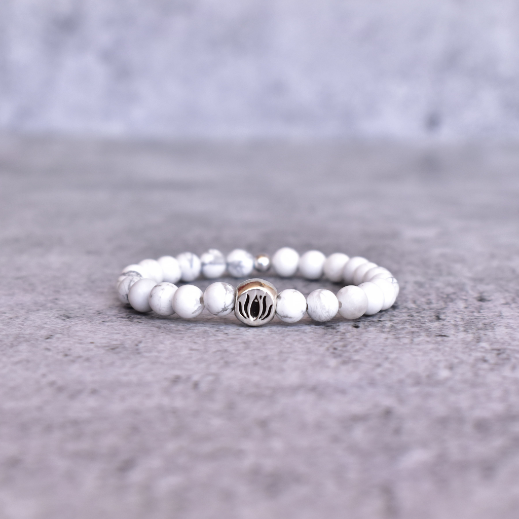 Divine Lotus - Howlite Bracelets -