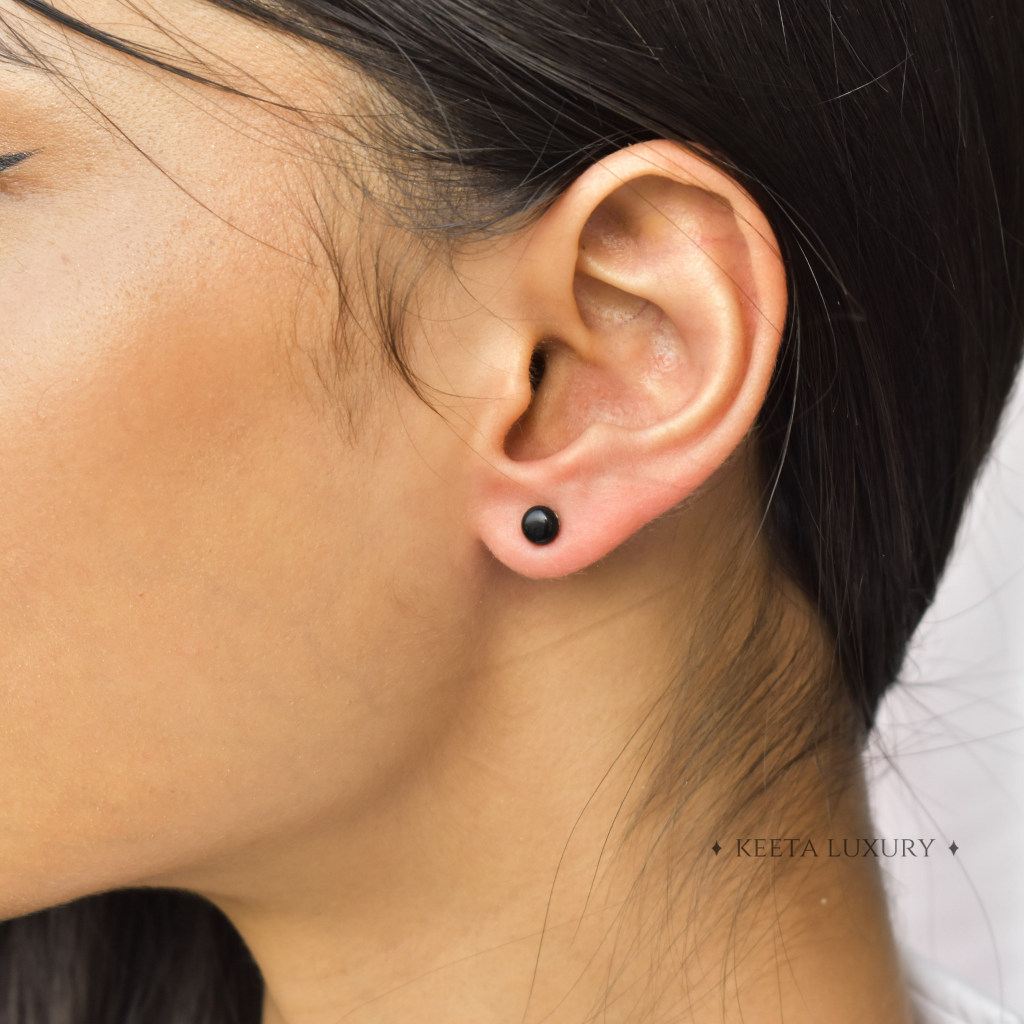 Dovey - Black Onyx Studs -
