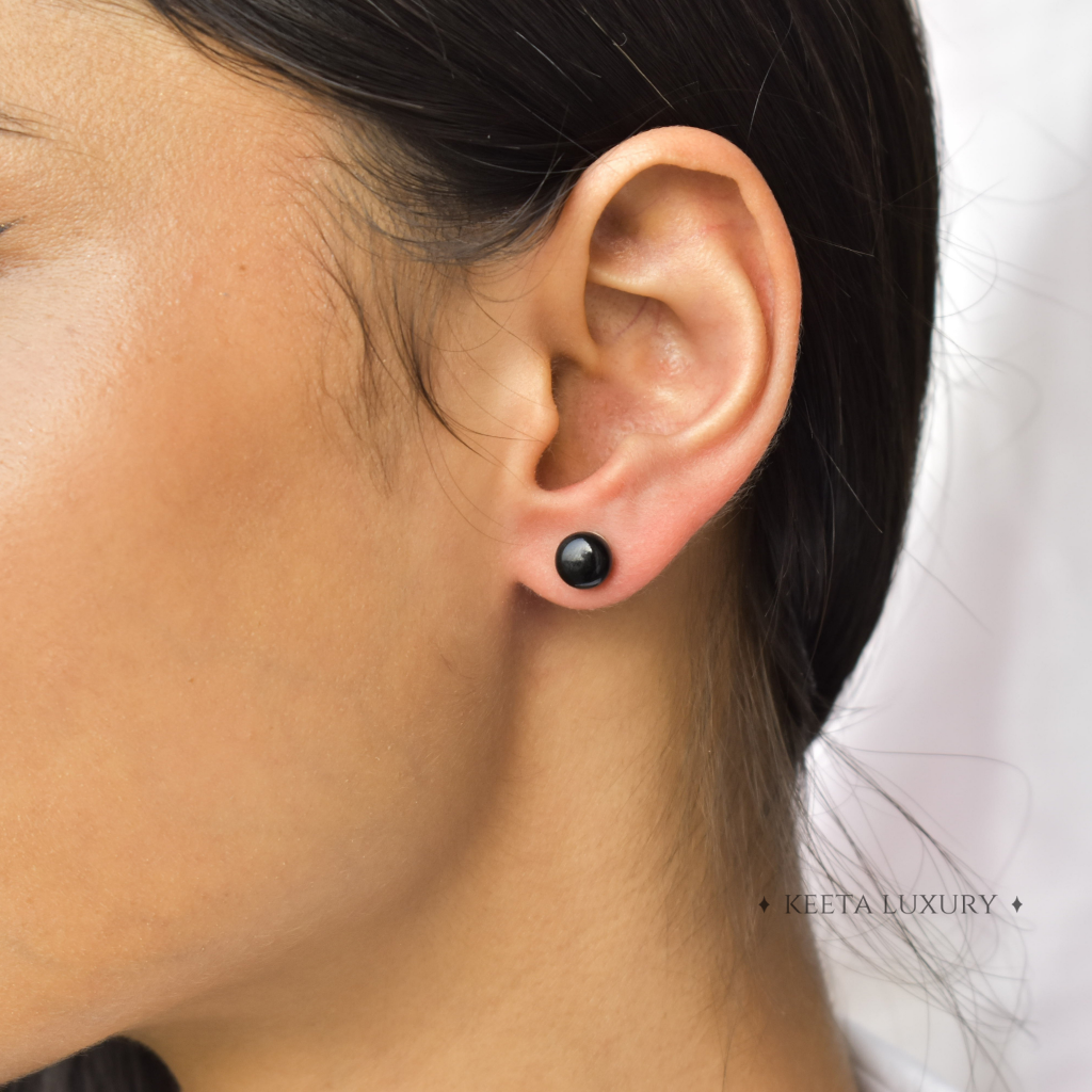 Dovey - Black Onyx Studs -